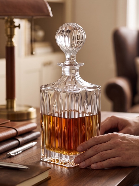 Marquis By Waterford Other - Clear Glass Crystal-Style Square Decanter with Stopper - Home Accents